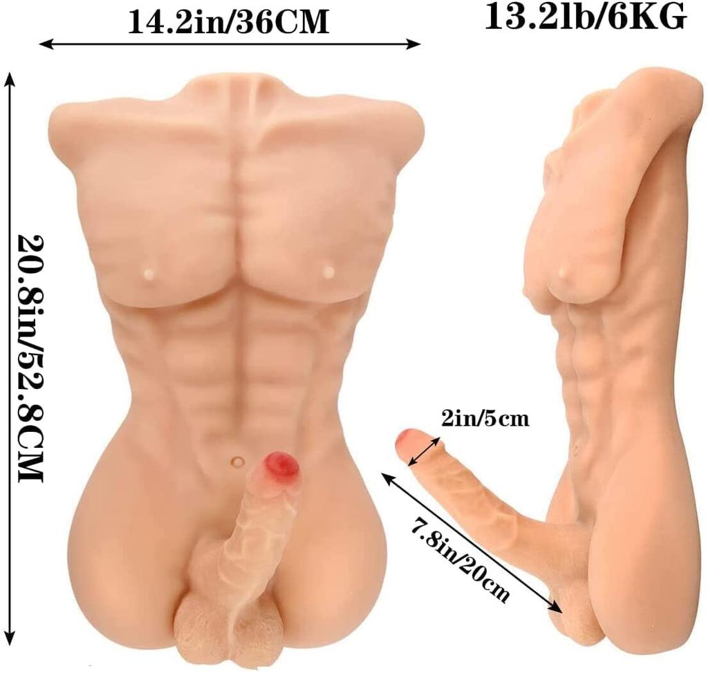 Halbkörper ohne Arme Hautfarbe großer Penis Silikon Real Touch Sexpuppe realistischer Penis weibliche Genitalien menschliches Spielzeug Masturbator