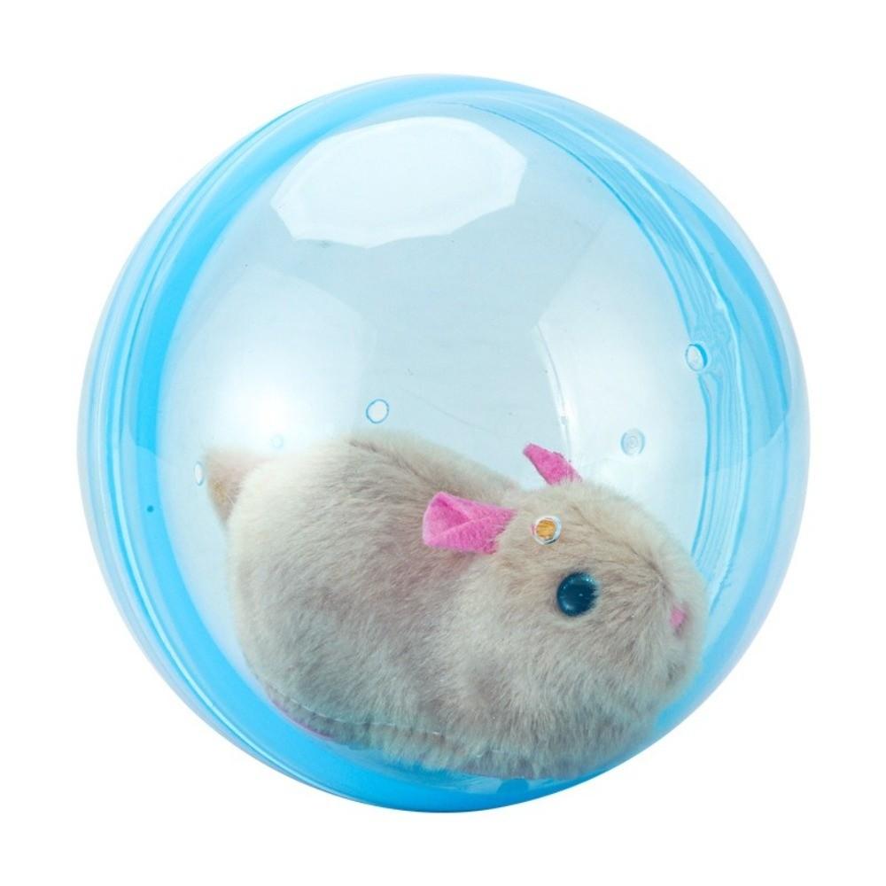 Built-in Plush Animal Interactive Cat Toy Transparent Hamster Chasing Ball  Training