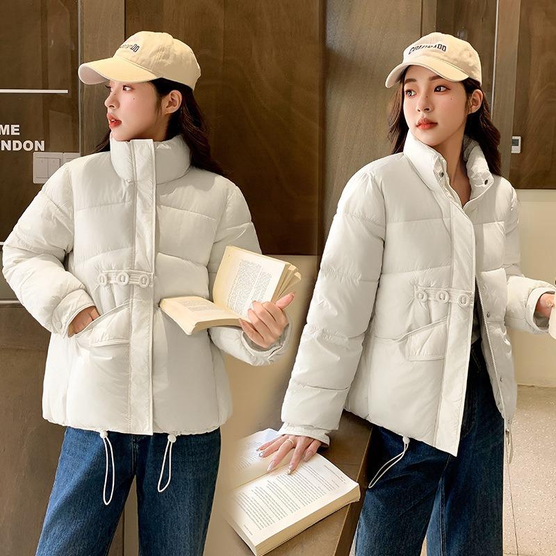Small down cotton jacket short three-button bread jacket casual jacket stand-up collar down cotton jacket batch