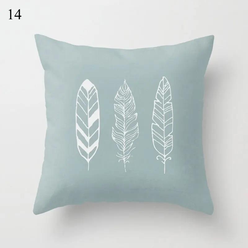 Home Decor Bohemian Feather & Skull Pattern Pillow Covers Pattern Cushion Cover Suitable for Sofa Bedroom Car Pillow Cover