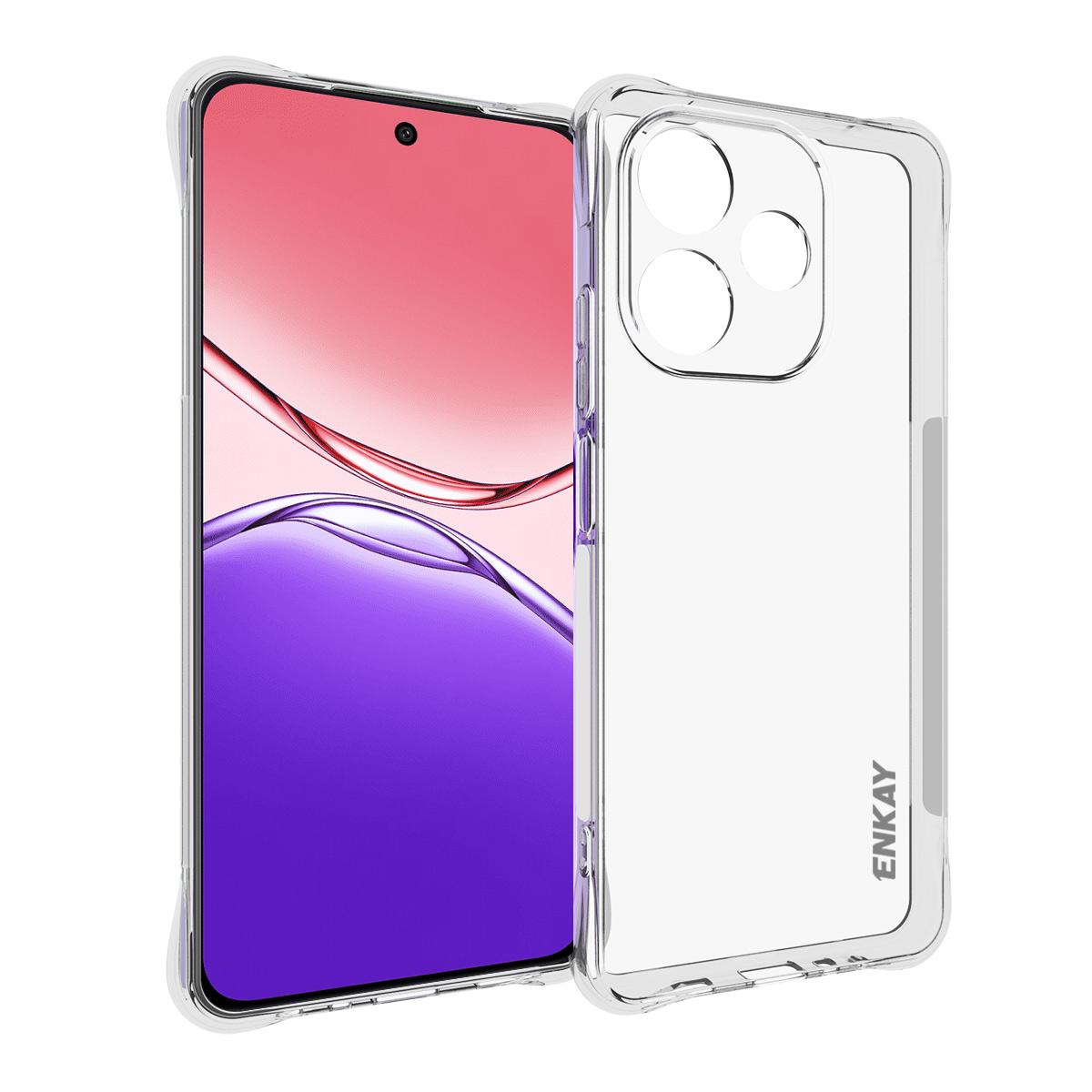 

For Oppo A5 Pro 5G Clear Phone Case ENKAY HAT PRINCE Shockproof Anti-slip TPU Cover Transparent