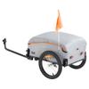 Carrello Portapacchi per Bicicletta, Capacità di Carico 100 libbre, Carrello Robusto per Bicicletta, Pieghevole per Conservazione Compatta con Gancio Universale, Copertura Impermeabile, Ruote da 16 pollici,