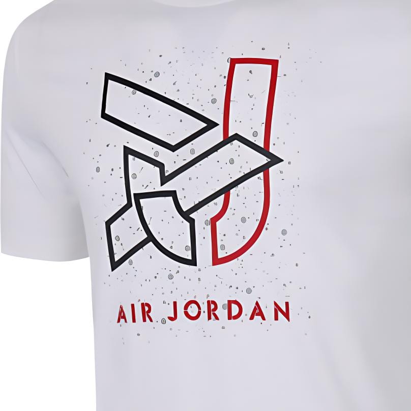 Jordan T Shirts Men's White Crew Neck Moderate Straight Fit CN3585-100