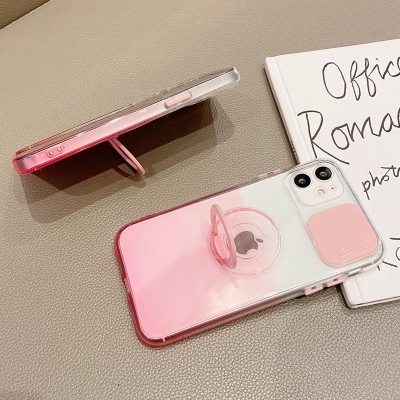 Custodia porta anello di colore sfumato per Iphone 11 13 12 Pro Max Xs Xr X 7 8 Plus Custodia antiurto con supporto per fotocamera Protezione posteriore