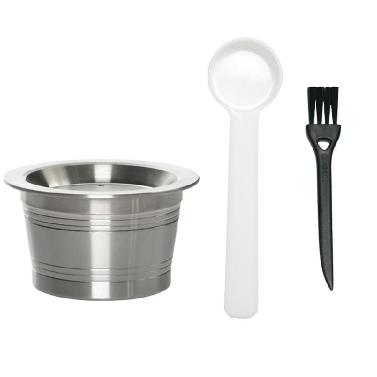 

Concentrated Espresso Powder Container Capsules Cup with Spoon Stainless Steel Texture Suitable for Making Coffee Pods 1
