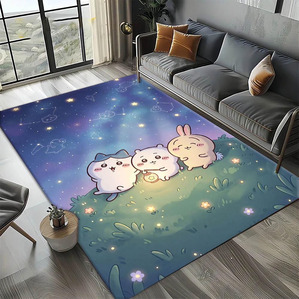 Cartoon Anime C-ChiikawaS Classic 3D Print Carpet Rug Art for Room Decor Home Bedroom Gifts Fans Area Rug Non-slip Floor Mat