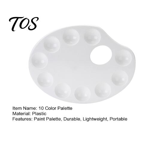 Durable Artist Palette Paint Palette, Ten-hole Color Mixing Tray, Thickened Student Painting Tools Plastic Art Supplies, for Watercolor Acrylic