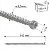 Full thread construction screws, cylinder head WKFC-06140(100)