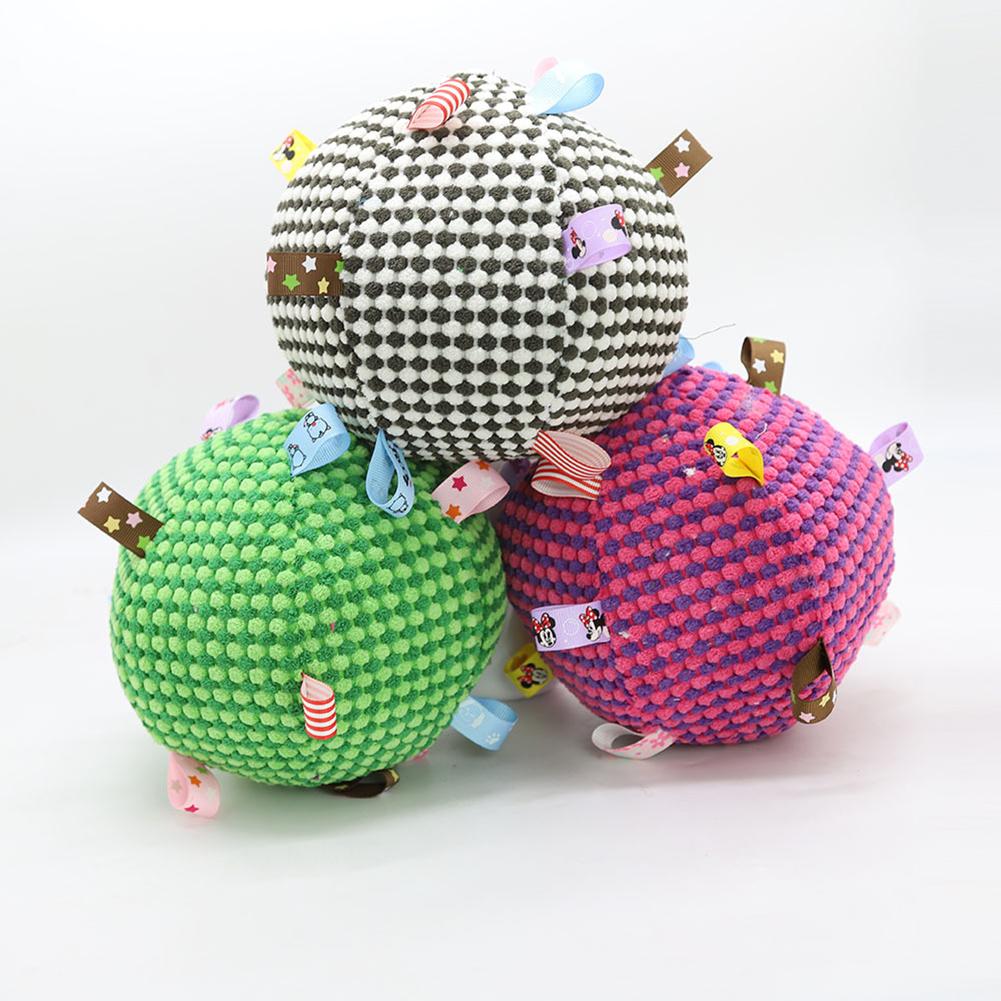 Interaktives Hundespielzeug mit Ball für aggressives Kauen, Training zum Entspannen, bissfestes Hundespielzeug mit Plüschgriff und Glöckchen, Heimtierbedarf