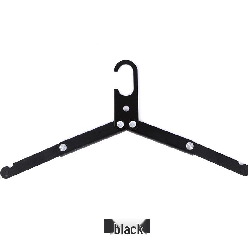 Multifunctional Aluminum Folding Clothes Rack for Camping & Travel чёрный