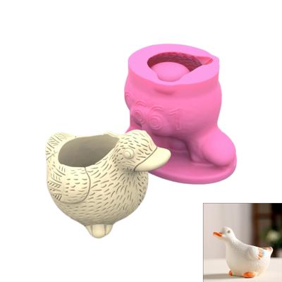 Multifunktionales Silikon-Blumentopf-Form Betonformen Entenförmige Vasenform Geeignet zur Herstellung von Blumenvase Stifthalter