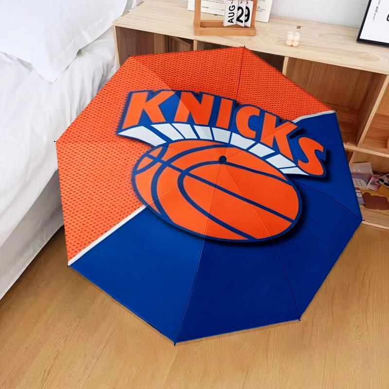 Knicks Logo Umbrella Folding umbrella, automatic umbrella 8-Frame for Travel, camping Use Gift for Halloween Christmas