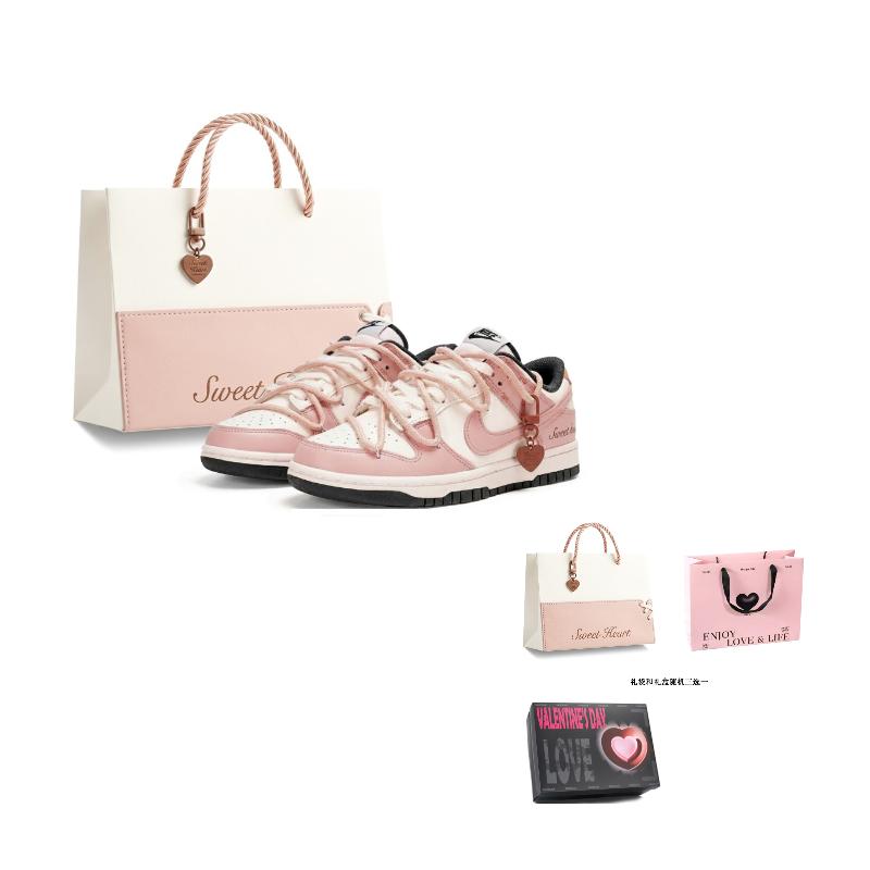 

Nike Dunk Milk Peach Pink Mist, Vintage Sweetheart Abrasion Resistant Slip Resistant Low top Skateboard Shoes Unisex DD1503-101(Team2070-S-BOX) 38.5