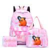 3Pcs/Set Chainsaw Man Kawaii Casual School Bag Colorful Backpack Set Girl with Lunch Bag for Women Student Teenager Rucksack Pencil Case
