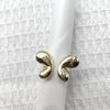 Brass-Plated Open Butterfly Design Ring - European & American Style