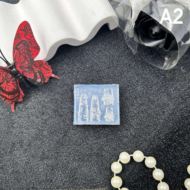 Cartoon Flower Shape Silicone Nail Mold Nail Stamping Nails Diy Nail Salon Design Stereoscopic Manicure Art Tool