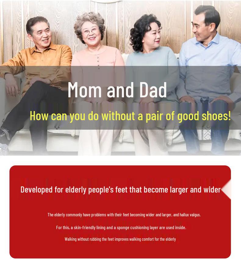 Zhang Kaili Women's Non-Slip Dad Shoes - New Style, Comfortable, Lightweight Soft Sole for Middle-aged & Elderly Walking