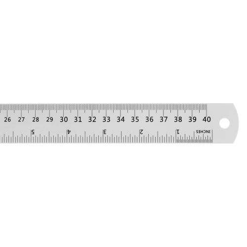 uxcell Steel Ruler, 40cm Metric English Ruler with Conversion Chart, Metal Small Ruler Set, Straight Edge and Millimeter Ruler Measuring Tool for Surv