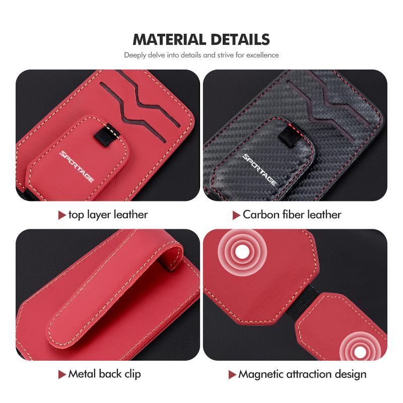 TQCX7 Car Sunglasses Holder Sun Visor Glasses Clip Eyeglasses Hanger Ticket Card Clip For KIA Sportage Rio K5 K2 Optima Cerato Proceed