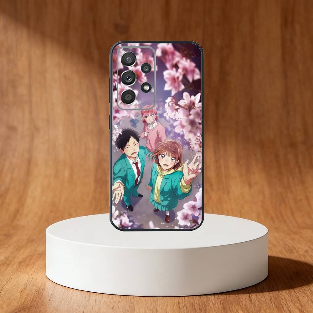 Blue Box Anime Cute Phone Case For Samsung S25,S24,S21,S22,S23,S30,Ultra,S20,Plus,Fe,Note,10,9,5G Black Cover