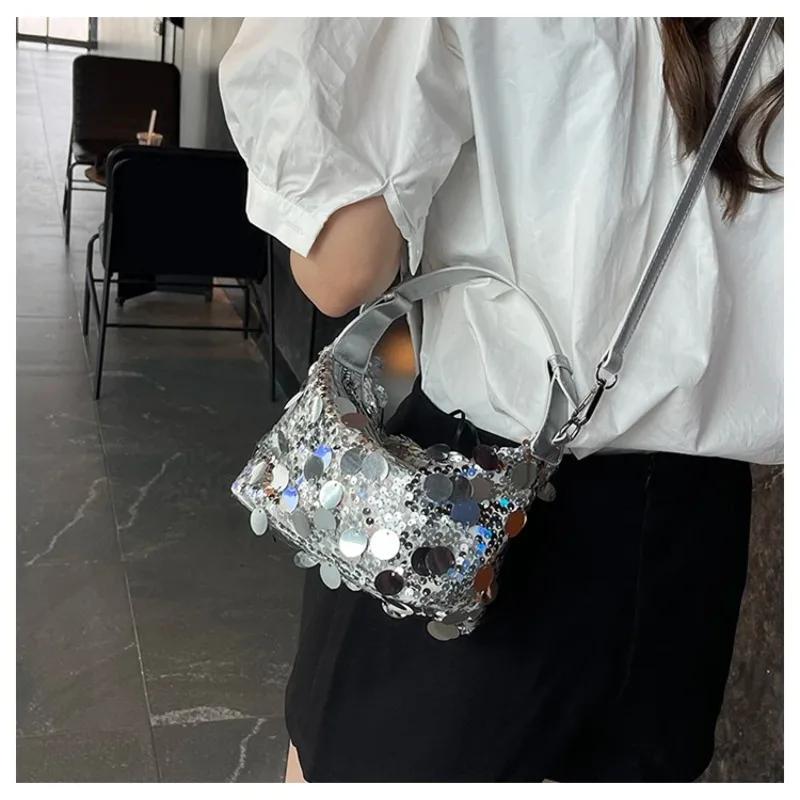 Shiny Sequin Shoulder and Crossbody Bags Fashion Sense of Luxury Warm Style Girl Bags