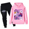PB1199XX Kids Boys Girls Kpop Mira Zoey Rumi Huntrix Print Long Sleeves Hoodie Pants Trousers Clothes Sets
