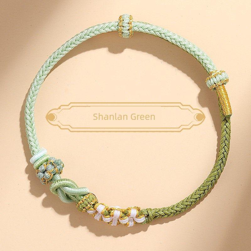 

Гора Путо Оригинальные товары Новый китайский год Змеи Ремешок для ношения Пара Плетеный браслет для мужчин и женщин Подарок на День святого Валентина Shanlan Green]