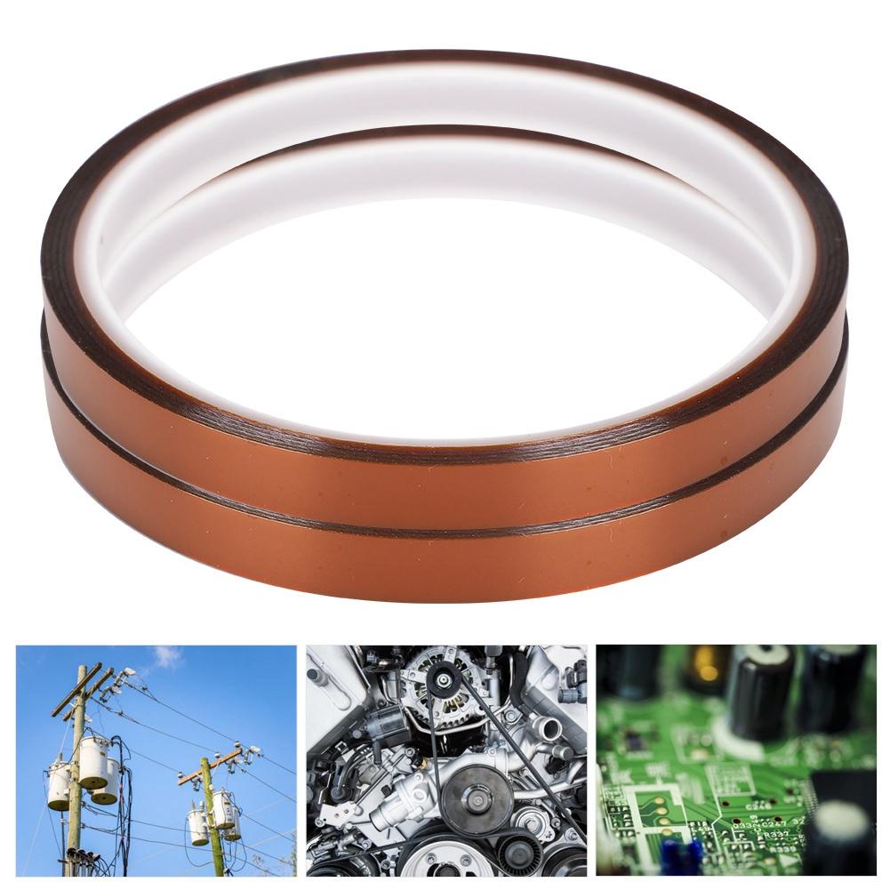 2PCS 3  High Temperature Resistant Adhesive Tape Polyimide Film Yellow Brown Accessory