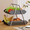 Obstkorb Snack Aufbewahrungshalter 2 Etagen Mehrzweck Desktop Küchenorganizer