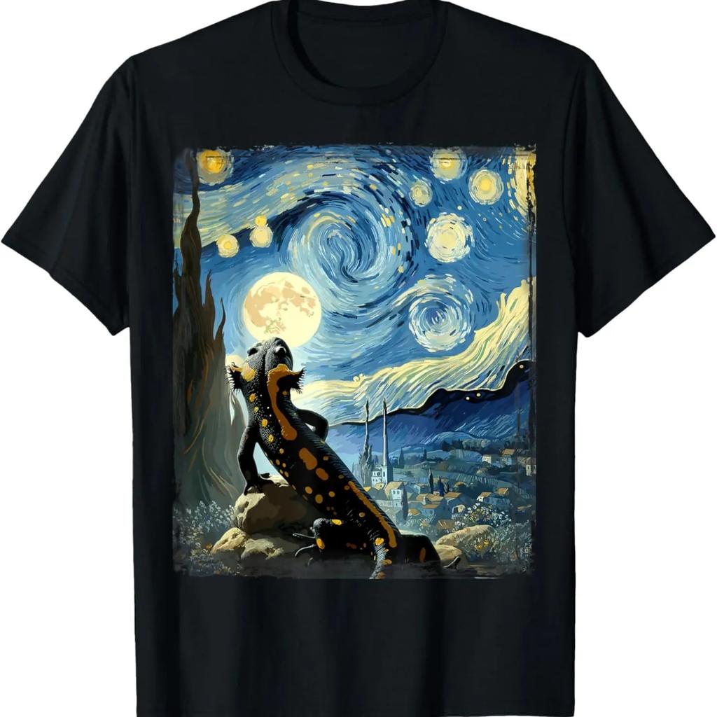 Van Gogh Starry Night Salamander T-Shirt