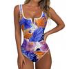Womens Swimsuit Tummy Control Push Up Bathing Suit Scoop Neck Swimwear V Front Sea Turtle Print