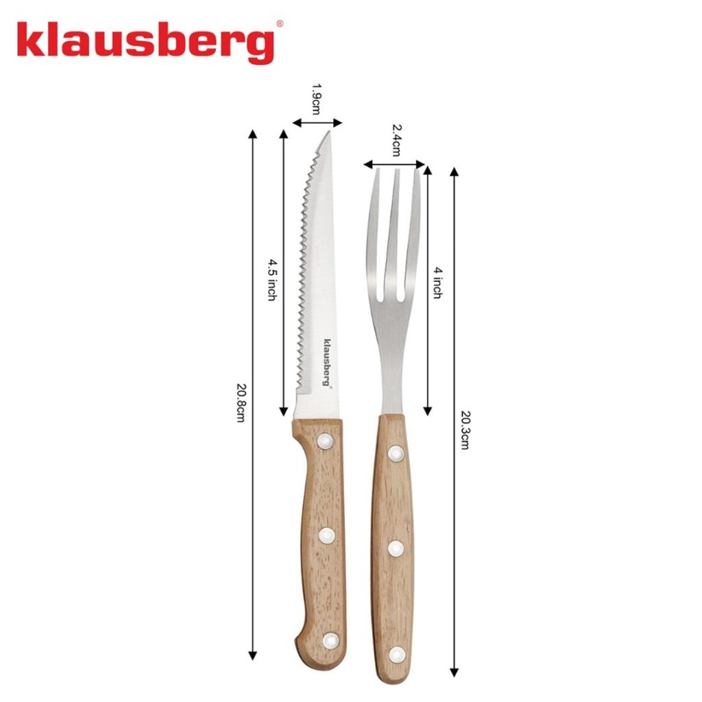 ZESTAW SZTUĆCÓW SZTUĆCE DO STEKÓW 8 Szt. KLAUSBERG KB-7976