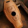 2/3 Bottons Genuine Leather Auto Key Fob Cover Case Fit For Mercedes Benz W204 W463 W176 W251 W205 A200 A260 A C R G Class Gla Cla Glk Glc Cls