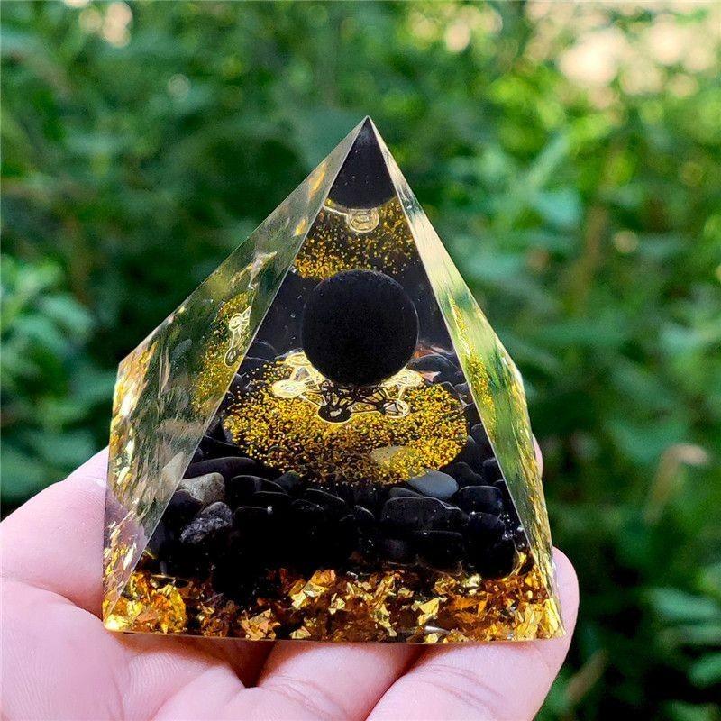 Energy Orgonite Chakra Pyramid Aura Divination Yoga Meditation Ornaments Craft