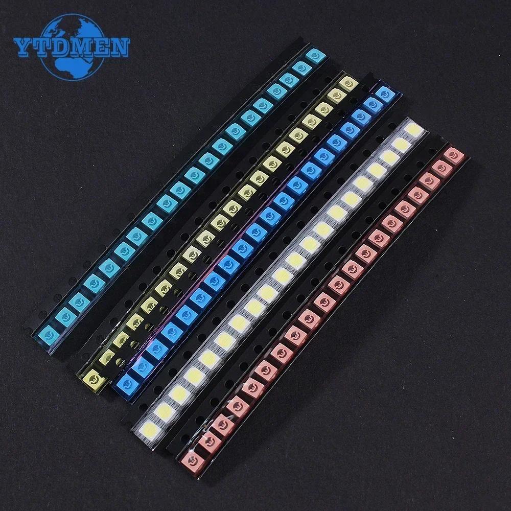 100PCS 1210 LED Ultra Bright SMD Light Emitting Diode Kit 5 Colors Miniature LED Blue Red White Yellow Green