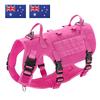 Military Tactical Big Dog Harness Vest Durable Nylon Dog Training Harnesses with Flags Adjustable for Large Dogs German Shepherd