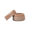 2PCS Small Round Wooden Storage Boxes Ring Box Vintage decorative Natural Craft Jewelry box Case Wedding Accessories