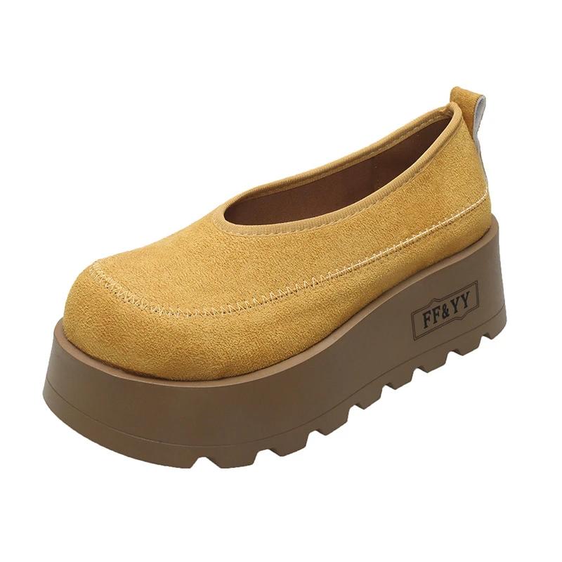 Fashion 2025 Platform Flats Sandals Women Sneakers Shoes Casual Loafers Trend Designer New Spring Suede Comfort Walking Zapatos Mujer