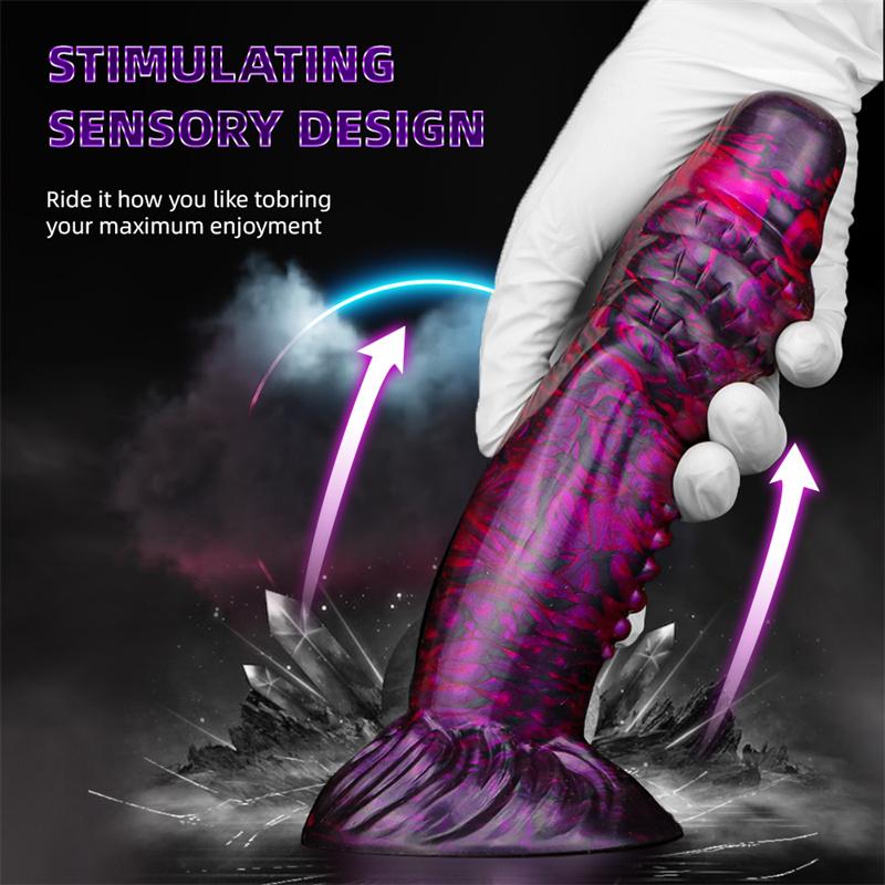Faucet Color Liquid Silicone Anal Reamer Large Special-shaped Dragon Phallus Anal Masturbation Device Rear Court Sex Toy