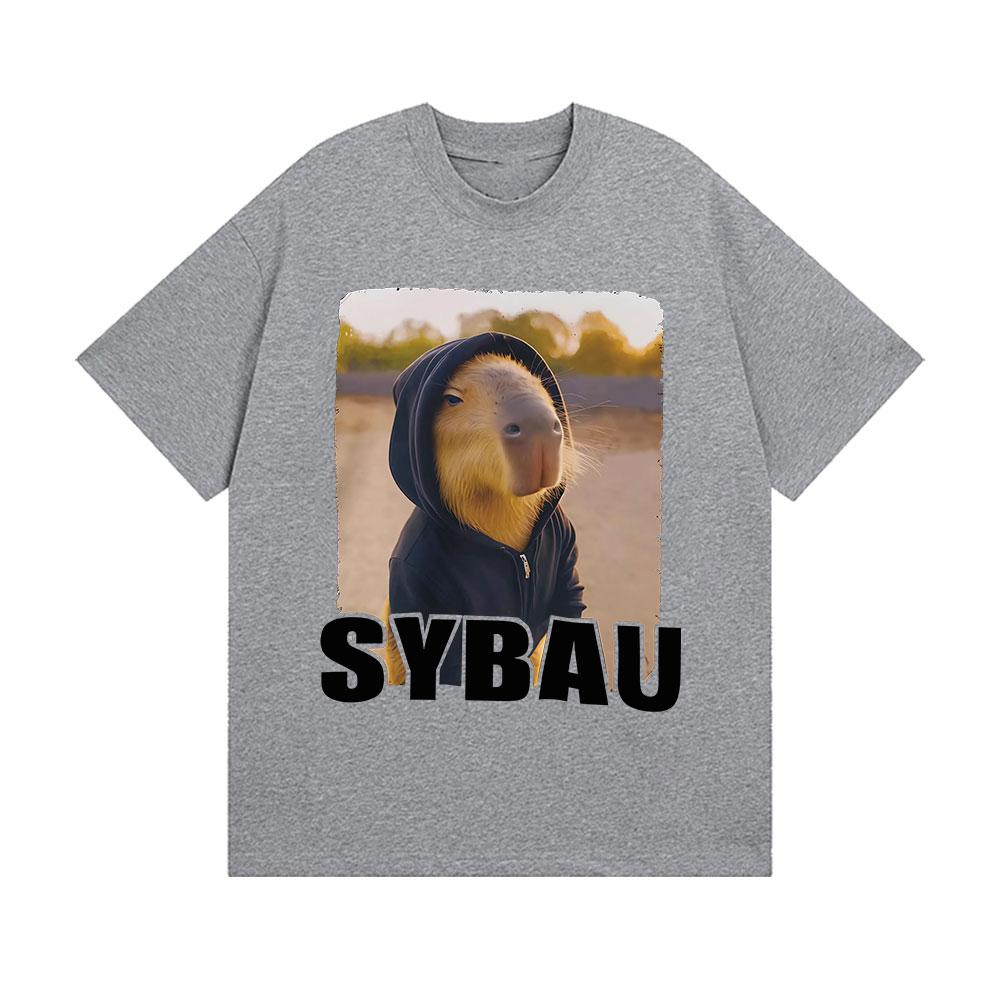 Sybau capybara me divertida camiseta gráfica de alta calidad para mujeres de moda 4XL