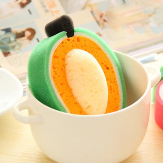 Fruit Shape Strong Cleaning Water Absorbent Sponge Cloth Pan Dish Washing