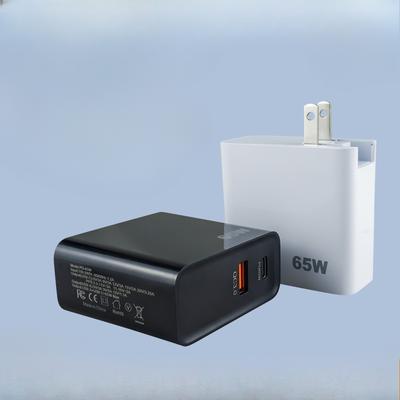Încărcător GaN cu Nitrură de Galiu de 65W cu port dublu, Încărcare Rapidă, Potrivit pentru Cap de Încărcare Computer Apple
