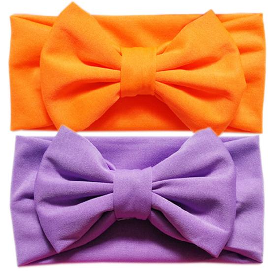 Cute Baby Toddler Solid Candy Color Bowknot Bow Stretch Headband Hair Band Accessory