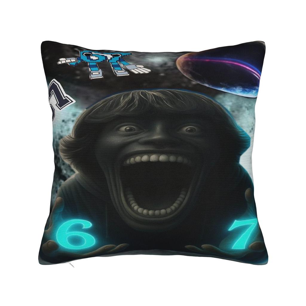 67 Six Seven Meme Pillow Case Comfy Pillow Cover Vintage Cushion Cover For Living Room Chair