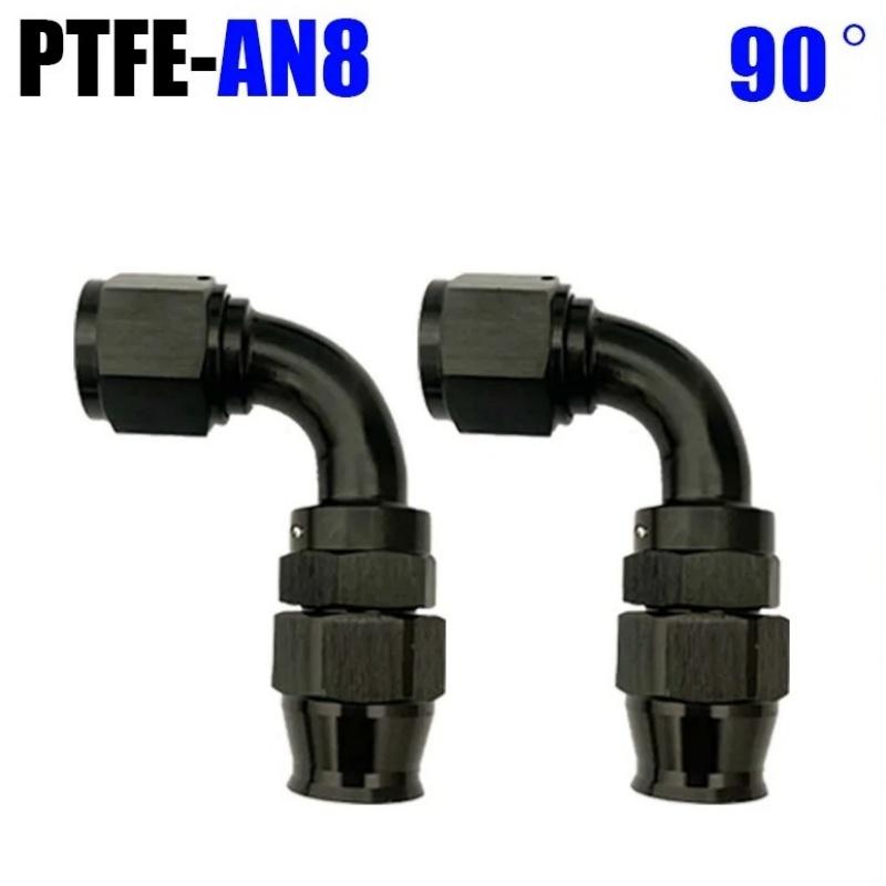 2Pcs Hose End Connector Adapter Cold Water Pipe Fuel Pipe Hose End Connector AN4 6 8 10 12 Straight Type 0 ° 45 ° 90 ° 180 °