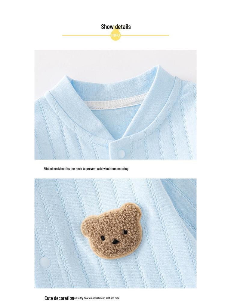 Baby Onesie Pure Cotton Four Seasons Style Boneless Romper Harem Pajamas Newborn Spring Autumn.