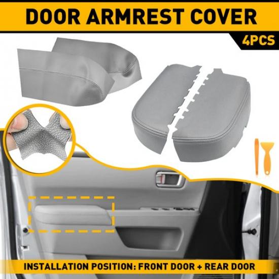 

4pcs Door Panels Armrest Cover Fits For 2009-2015 Honda Pilot Front/Rear Leather