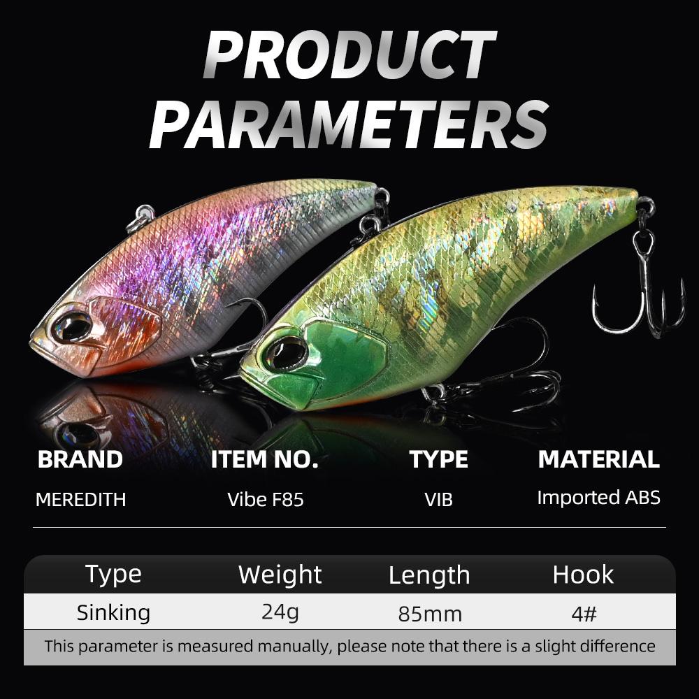 MEREDITH Apex Vibe F 85mm 24g Sinking Treble Hooks Pike Bass VIB01