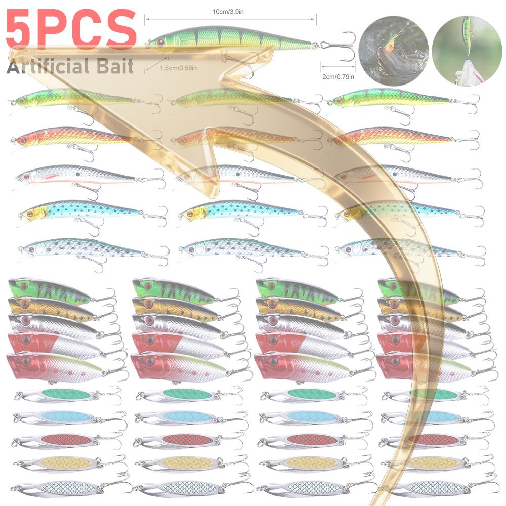 5pcs 10cm 8g Fishing Lures Artificial Hard Bait 3D Eyes Crankbaits Fishing Bait for Trout Bass Carp Fishing Accessories China Mainland