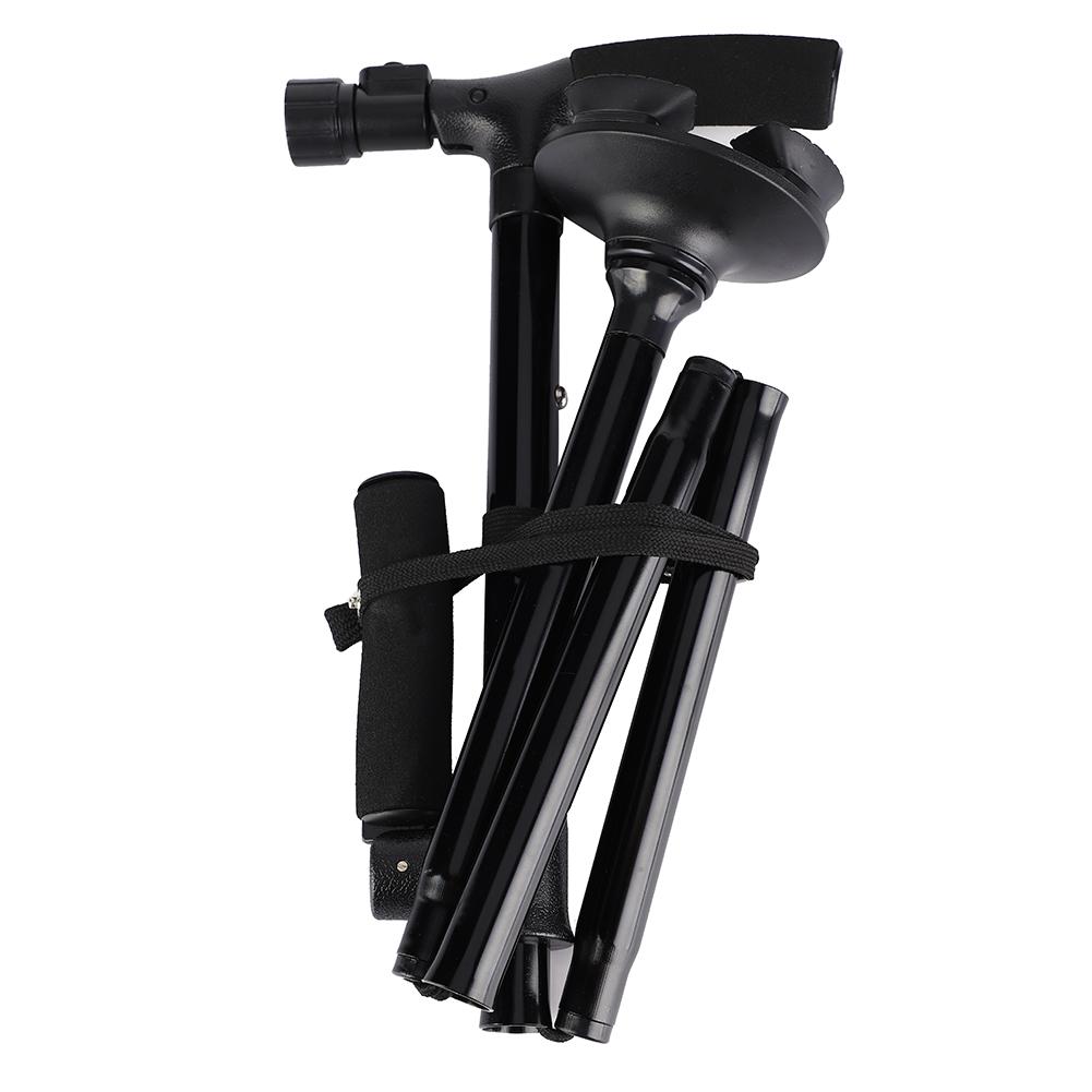 Foldable LED Light Walking Stick Anti skid Telescopic Cane 4 Hd For Elder